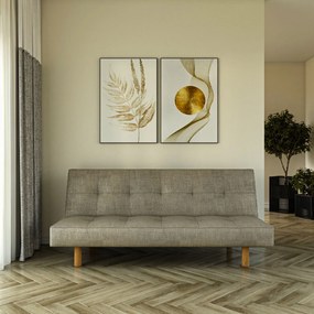 ΚΑΝΑΠΕΣ ΚΡΕΒΑΤΙ HERMES ΤΡΙΘΕΣΙΟΣ ΜΠΕΖ 180X95X82CM