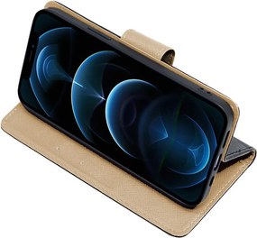 Θήκη Πορτοφόλι Sonique Trend Wallet Apple iPhone 14 Plus Μαύρο / Χρυσό