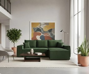 Γωνιακός καναπές Malaga mini I-Prasino-Δεξιά