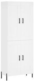 vidaXL Ντουλάπι Λευκό 69,5x34x180 εκ. από Επεξεργασμένο Ξύλο