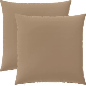 vidaXL Κάλυμμα Μαξιλαριού 2 τμχ. HEERLEN Taupe 60 x 60 cm Πολυεστέρας