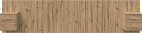 vidaXL Κεφαλή κρεβατιού με κομοδίνο 3 pcs Artisan Oak
