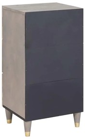 vidaXL Πλαϊνό γραφείο με συρτάρι Γκρι και Χρυσό 40 x 33.5 x 75 εκ