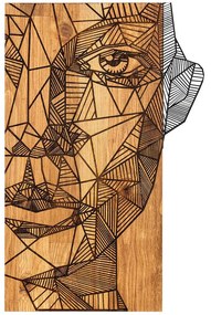 Διακοσμητικό Τοίχου Nazo 279ENZ1754 37x58cm Walnut-Black Wallity Μέταλλο,Ξύλο