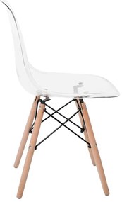 Καρέκλα Art Wood PC Clear 46x53x82cm (Σετ 4 ΤΕΜ)