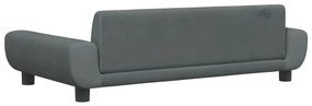 vidaXL Καναπές Παιδικός Σκούρο Γκρι 100 x 54 x 33 εκ. από Βελούδο