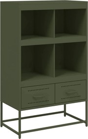 vidaXL Ντουλάπι Πράσινο Λαδί 68x39x111,5 εκ. από Ατσάλι