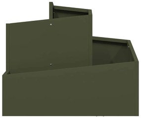 vidaXL Γλάστρα Κήπου Λαδί 60 x 60 x 50 εκ Ατσάλι