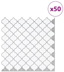 vidaXL Tile Λαμπτήρα 50 pcs Λευκό 27 x 27 εκ. Πολυουρεθάνη και PET