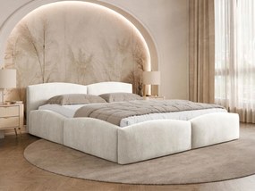 Επενδυμένο Κρεβάτι Mirala-Εκρού-160 x 200