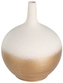 Βάζο Κεραμικό Λευκό-Χρυσό Φ18cm Saryksu 421413 Eglo 421413