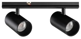 Σποτ Φωτιστικό Ράγας 2xLED 10W IP20 3000K Stick 329536 Ideal Lux-329536-Μαύρο 329536