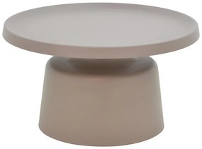 Βοηθητικά τραπέζια Ginoze Inart cappuccino μέταλλο 2τεμ 70x70x40 εκ.