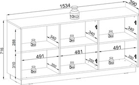Μπουφές Imperial plus-Mauro - 153.40Χ39.00Χ71.60cm
