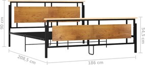 vidaXL Πλαίσιο Κρεβατιού 180 x 200 εκ. Μεταλλικό