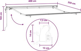 vidaXL Ηλεκτρική Αυλή 4 x 3,5 m Άμμος 100% Πολυεστέρας