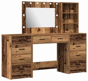 vidaXL Τραπέζι περιποίησης με συρτάρι 3 pcs Καφέ 40 x 41 x 135 εκ.
