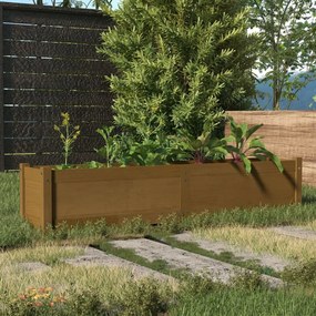 vidaXL Ζαρντινιέρα Υπερυψωμένη Μελί 150 x 31 x 31 εκ. από Μασίφ Πεύκο