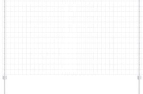 Τείχος και Πόστ Ασημί 1,4 x 10 m Ατσάλι