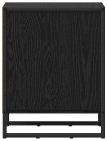 vidaXL Κομοδίνο 2 pcs Μαύρη Οξυά 39.5 x 30 x 50 εκ Επεξεργασμένο ξύλο