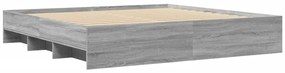 vidaXL Πλαίσιο Κρεβατιού Γκρι Sonoma 200x200 εκ. Επεξεργασμένο Ξύλο