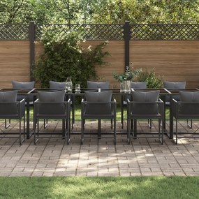 vidaXL Σετ Κήπου 18 Τεμαχίων  με Μαξιλάρια από Χάλυβα και Πολυ Ράφτη