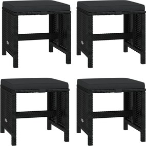 vidaXL Σετ Τραπεζαρίας Κήπου 21 τεμ. Μαύρο Συνθ. Ρατάν με Μαξιλάρια