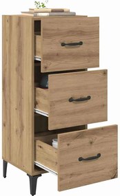 vidaXL Πλαϊνό γραφείο με συρτάρι Artisan Oak 34,5 x 34 x 90 εκ.
