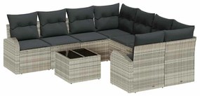 vidaXL Σετ Καναπέ Κήπου 9 pcs 55 x 55 x 37 εκ συνθετικό ρατάν