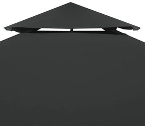 vidaXL Κάλυμμα για Κιόσκι 2 Επιπέδων Ανθρακί 4 x 3 μ. 310 γρ./μ²