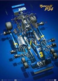 Εκτύπωση τέχνης Tyrrell P34 - The Joy of Six Wheels, Automobilist