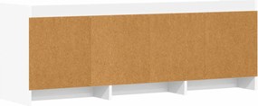 vidaXL Ντουλάπι TV 130 x 33 x 47 εκ Λευκό Επεξεργασμένο Ξύλο