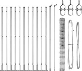 vidaXL Στύλος Περιφράξεων Γαλβανισμένο 25 x 1,5 m Ατσάλι