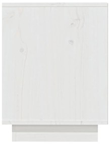 Παπουτσοθήκη Λευκή 110 x 34 x 45 εκ. από Μασίφ Ξύλο Πεύκου - Λευκό