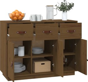 vidaXL Ντουλάπι Καφέ Μελί 100 x 4 x 75 εκ. από Μασίφ Ξύλο Πεύκου