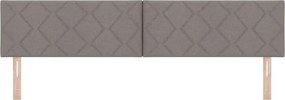 vidaXL LED κεφαλάρι Taupe ύφασμα