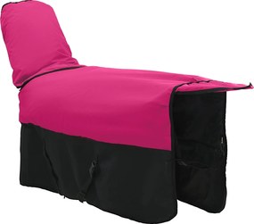 vidaXL Σαμάρι Ίππου Ροζ και Μαύρο 115 cm Πολυεστέρας