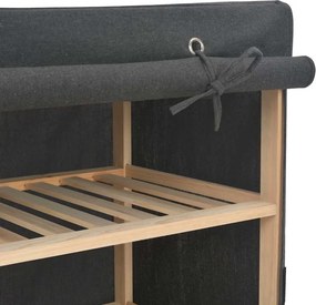 vidaXL Ντουλάπα Γκρι 200 x 40 x 170 εκ. Υφασμάτινη