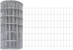 vidaXL Τεντώτο με στήριγμα Ασημί 0,4 x 50 μ. Ατσάλι