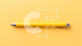 Intra Συλλεκτικό Ξύλινο Παζλ Plywood 4mm - Κίτρινο μολύβι σε κίτρινο φόντο Σε Ξύλινο Κουτί - Διαστάσεις: 10x10 cm – 25 κομμάτια