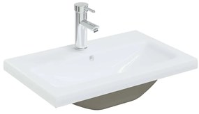 vidaXL Ντουλάπα Νεροχύτη Μαύρη δρυς 60 x 39 x 62 εκ Επεξεργασμένο ξύλο