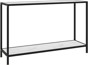 vidaXL Τραπέζι Κονσόλα Λευκό 120 x 35 x 75 εκ. από Ψημένο Γυαλί