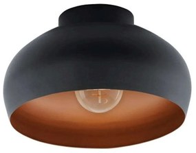 Φωτιστικό Οροφής-Πλαφονιέρα Mogano-2 900555 28x17,5cm 1xE27 40W Black-Gold Eglo