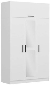 Ντουλάπα Τρίφυλλη Με Πατάρι Kale 506MNR2404 135x52x255cm White Τρίφυλλη