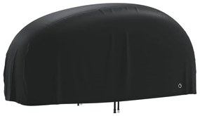 vidaXL Κουκούλα Μηχανής Μαύρη 220x95x110 εκ. Ύφασμα Oxford 210D