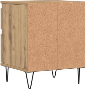 vidaXL Κομοδίνο τεχνίτης Δρυς 40x35x50 εκ. από Επεξεργασμένο Ξύλο