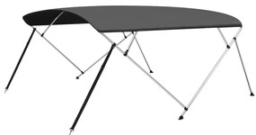 vidaXL Τέντα Σκάφους με 4 Αψίδες Ανθρακί 243x(230-244)x137  εκ.