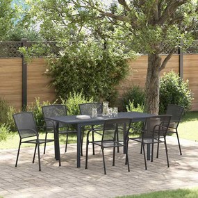 vidaXL Σετ Τραπεζαρίας Κήπου 7 pcs Κάρβουνο Σετ 7 κομματιών