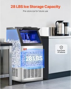 VEVOR Commercial Ice Maker Freestanding Cabinet Machine 80lbs/24H 36 Ice Cubes