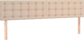 vidaXL Κρεβάτι Boxspring με Στρώμα Καπουτσίνο 200x200εκ.από Συνθ.Δέρμα